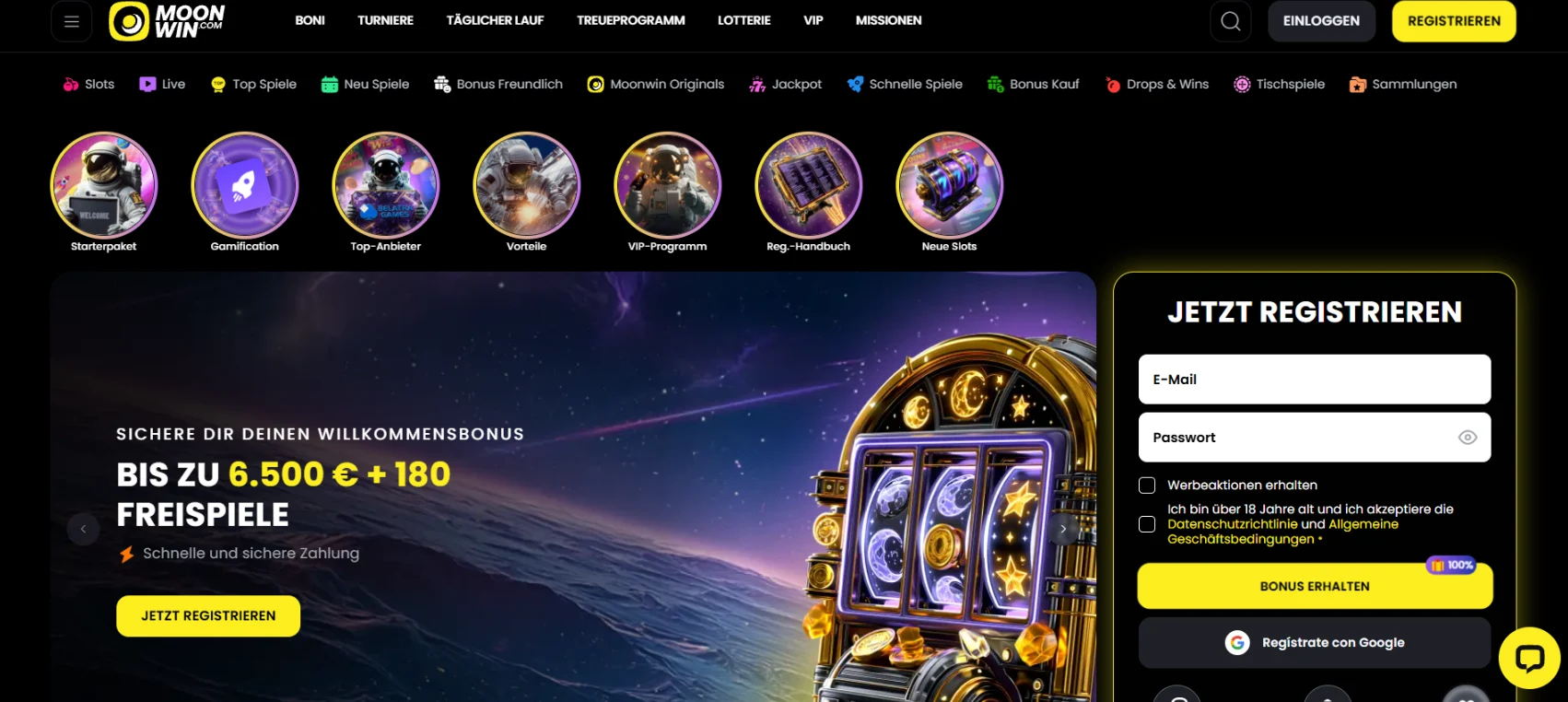Moonwin Casino Screen